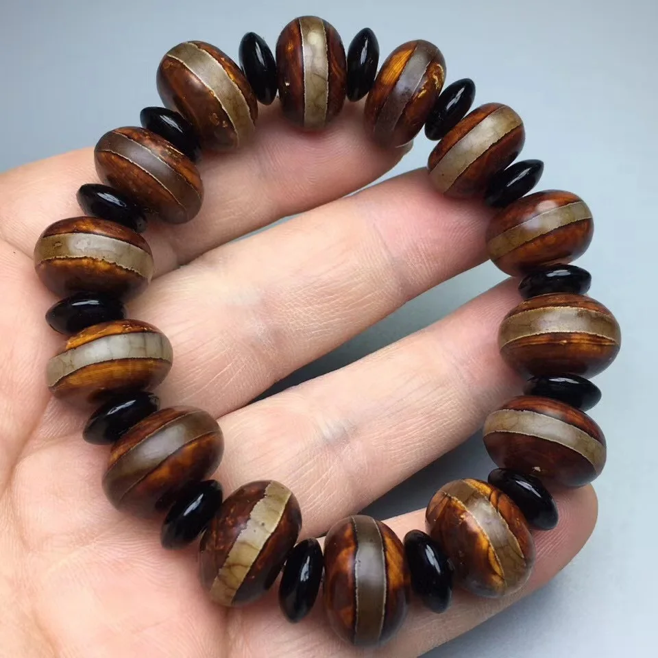 

Тибетский буддизм бусины дзи s Fengshui Агат браслет для мужчин и женщин лечебный драгоценный камень ювелирные изделия One Line Day бусины дзи Амулет из бисера браслеты