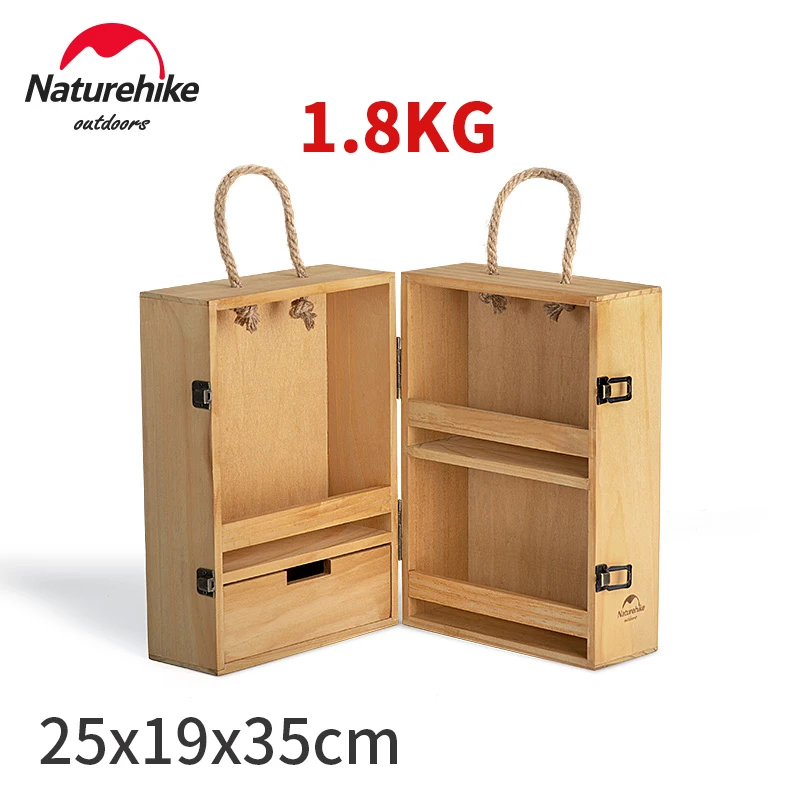 Storage bag camping storage bag 1.8kg portable storage box multi-layer outdoor camping wood seasoning box picnic wine cellar BBQ tableware cabinet