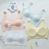 2pcs Girls' Training Bras Modal First Bras For Growing Girls Teen Soft Thin Lingerie Breathable Underwear Sport Girls 10-16Y 1