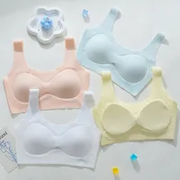2pcs Girls' Training Bras Modal First Bras For Growing Girls Teen Soft Thin Lingerie Breathable Underwear Sport Girls 10-16Y 1