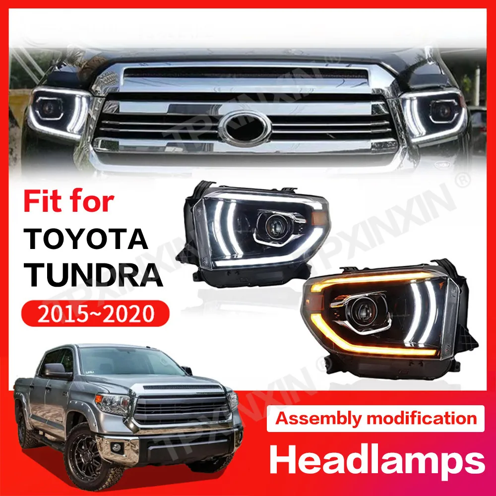 

Для Ford Tundra Tantu 2014-2020 светодиодный, фара в сборе с двумя объективами, аксессуары для модификации автомобиля, подключи и работай, сигнал поворота