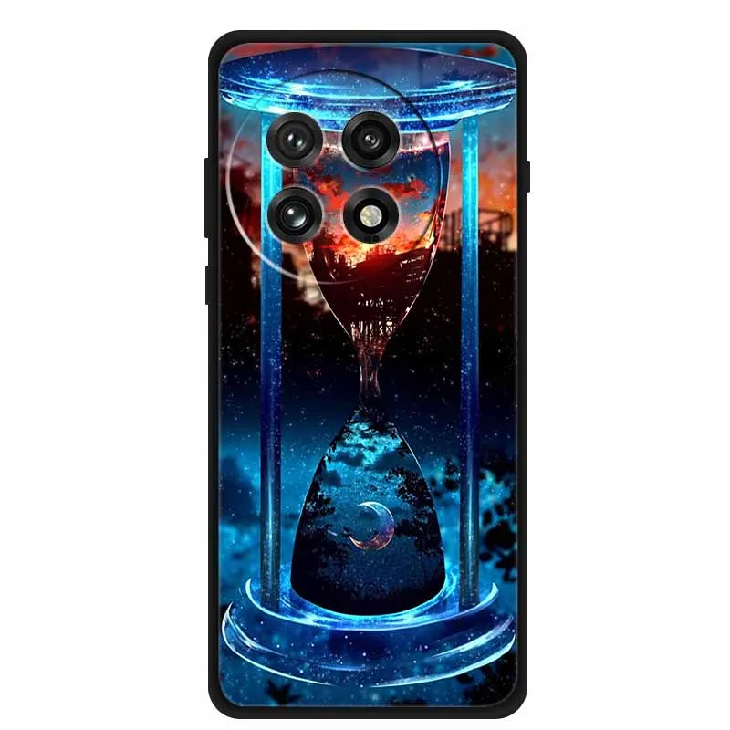 Colorful Splicing Cartoon Soft Silicone Black Cover - Fashion Protective Case
