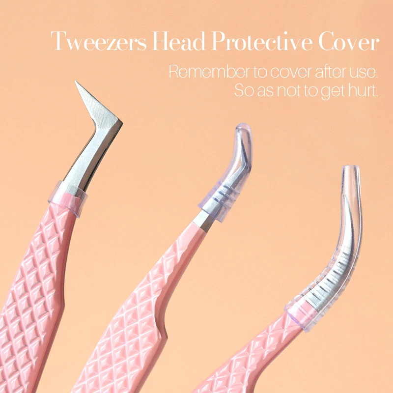 SONG LASHES Fiber Tips Tweezers for Fake Eyelash Extension Supplies High Precision Makeup and Supplies