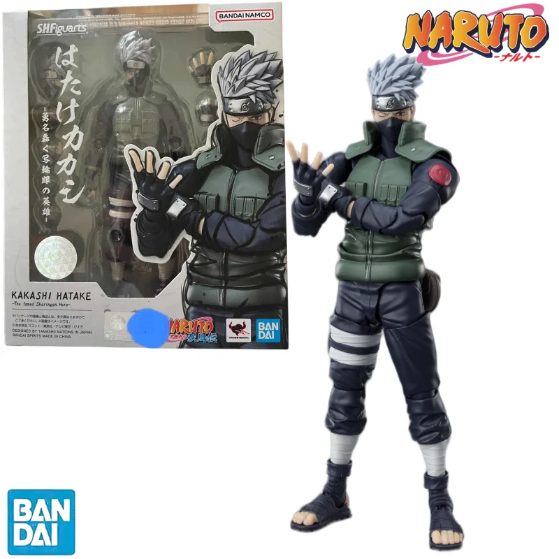 

Bandai Naruto：Shippūden Anime Figure SHF Hatake Kakashi 2.0 The Hero of Sharingan Action Figure Model Toys