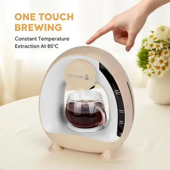 Compact 2-in-1 Coffee & Tea Maker: Brews 4-8 Oz in 2 Minutes, Ideal for Home, Office, Dorm 4