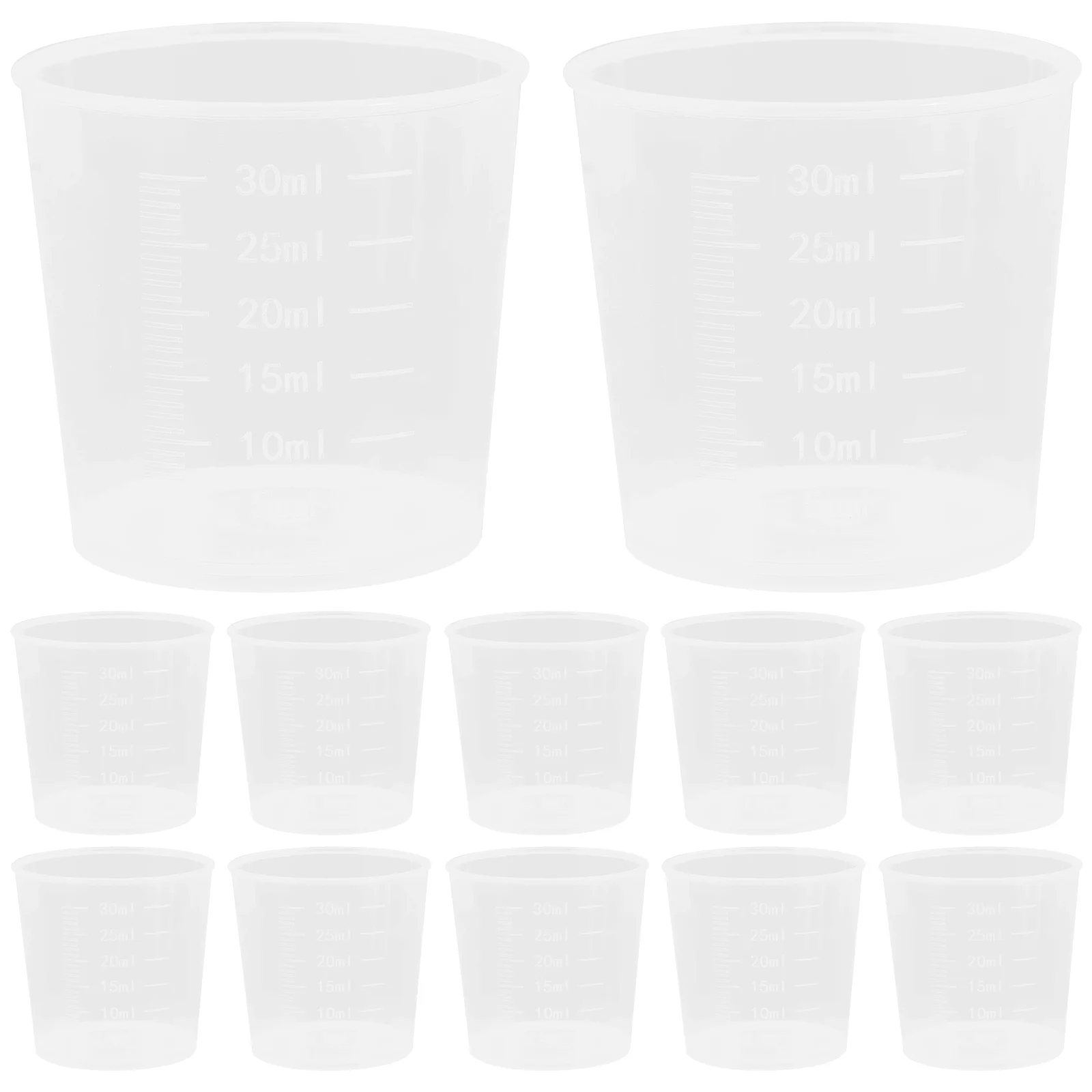 플라스틱 눈금 컵 측정 체중계 컵, 페인트 얼룩 에폭시 송진 혼합용 투명 액체 용기