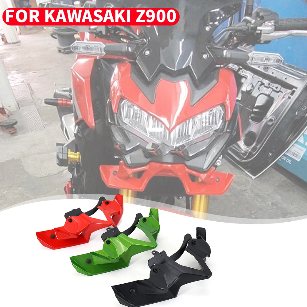 

Для Kawasaki Z900 Z 900 2020 2021 2022 мотоциклетный спойлер с нижним усилием без одежды Передняя Спойлеры крыло аэродинамический спойлер комплект