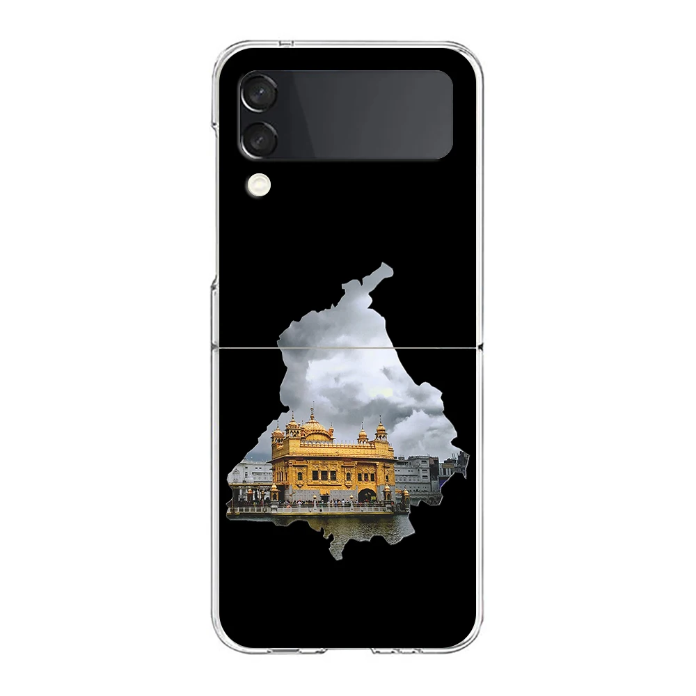 Clear Hard Folding Phone Case with Punjab Map Design