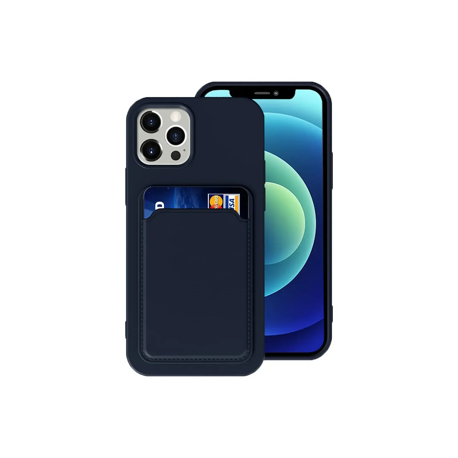 

ROCK Silicone Card Case For iPhone 15 14 13 Pro Max 12 Mini XS Soft Slim Card Slot Holder Wallet Shockproof Case For iPhone 15