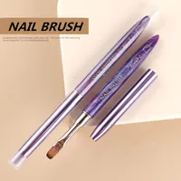 Pinceau à gel ovale et plat pour nail art UV, 1 pièce, design professionnel, pour salon, maison, manucure DIY 1