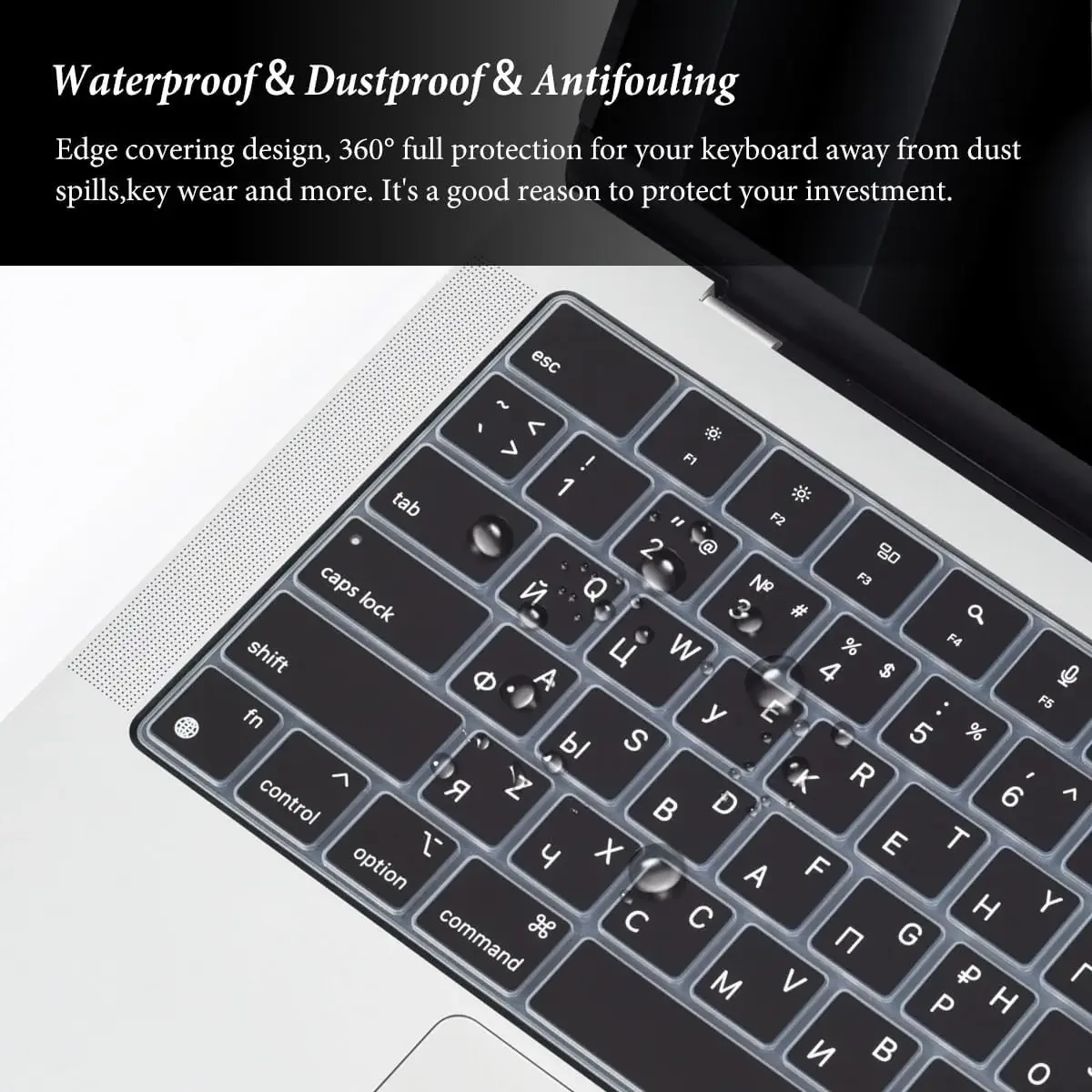 Keyboard Cover for M4 M3/M2/M1 Chip Pro 14"/16" A3401/A2992/A2779/A2991/A3403 MacBook Air 15.3"/13.6" A3113/A3114/A2941