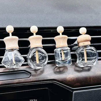 1 confezione deodorante per auto clip per profumo diffusore di olio essenziale sfiato bottiglia di vetro vuota decorazione bottiglia di vetro per aromaterapia