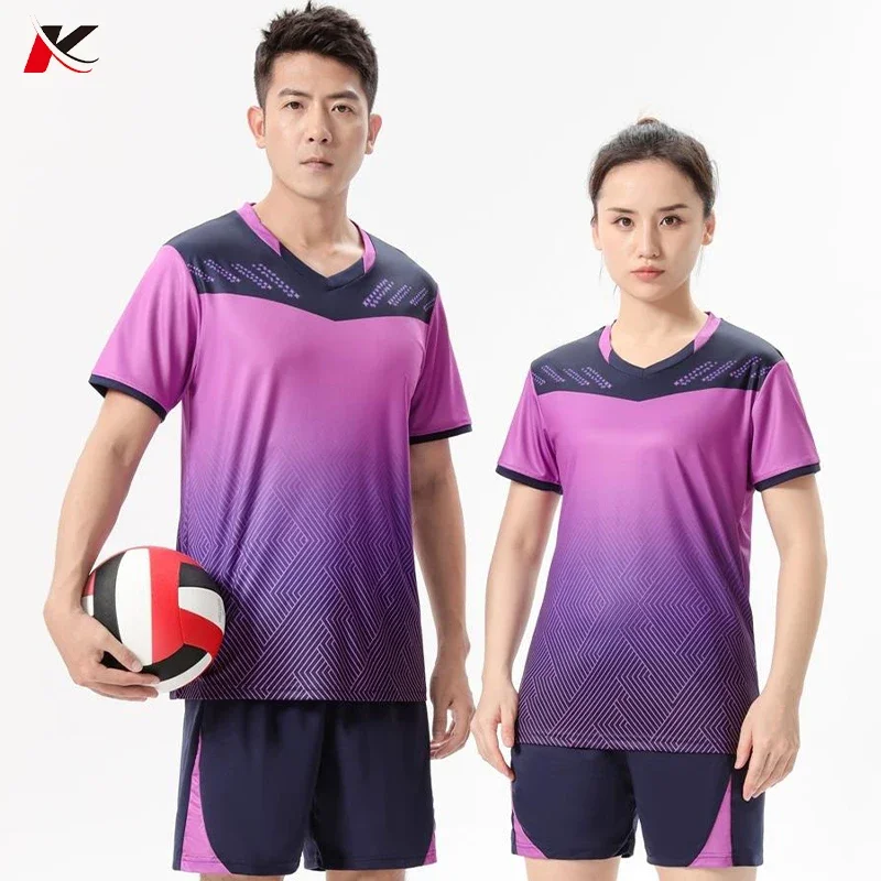 Print Unsex Volleyball Wear Clothing Sportswear Polyester Men And Women Volley Ball Tracksuit Uniform 850+851