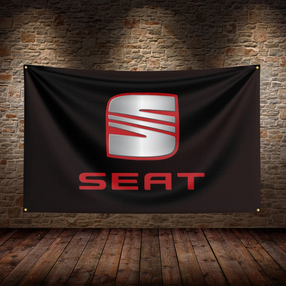 

3x5 Ft S-Seats Flag Polyester Printed Car Flags for Room Garage Decor