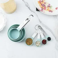 1set Measuring cup and spoon set, stainless steel, suitable for dry and liquid ingredients 3