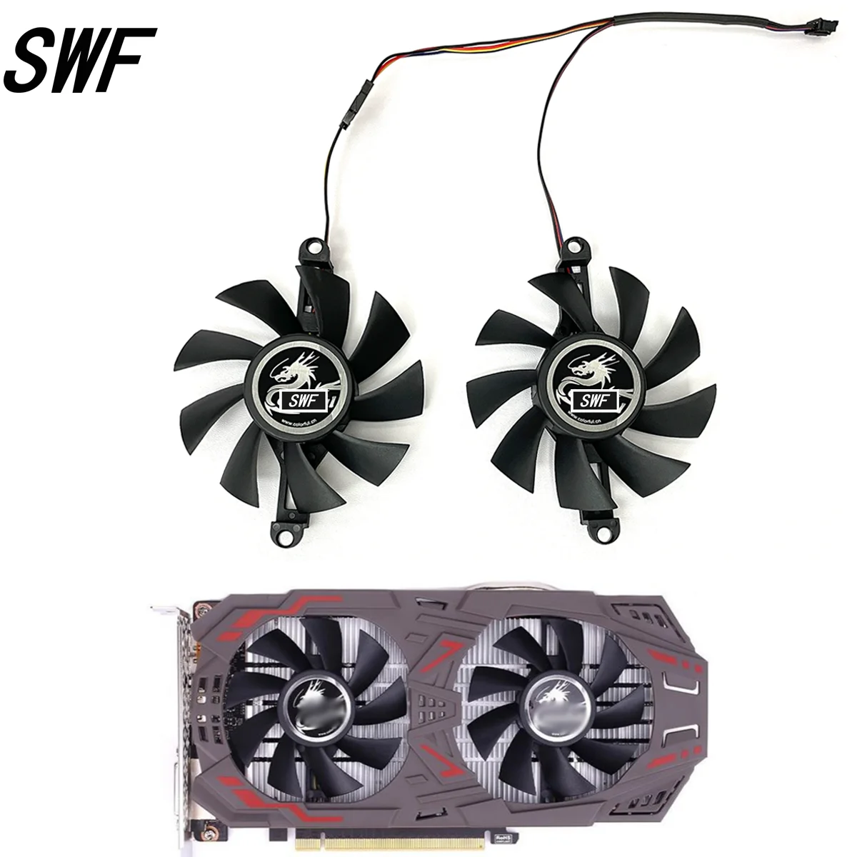 75MM P106-100 Cooling Fan For Colorful GTX 960 950 1060 1050Ti