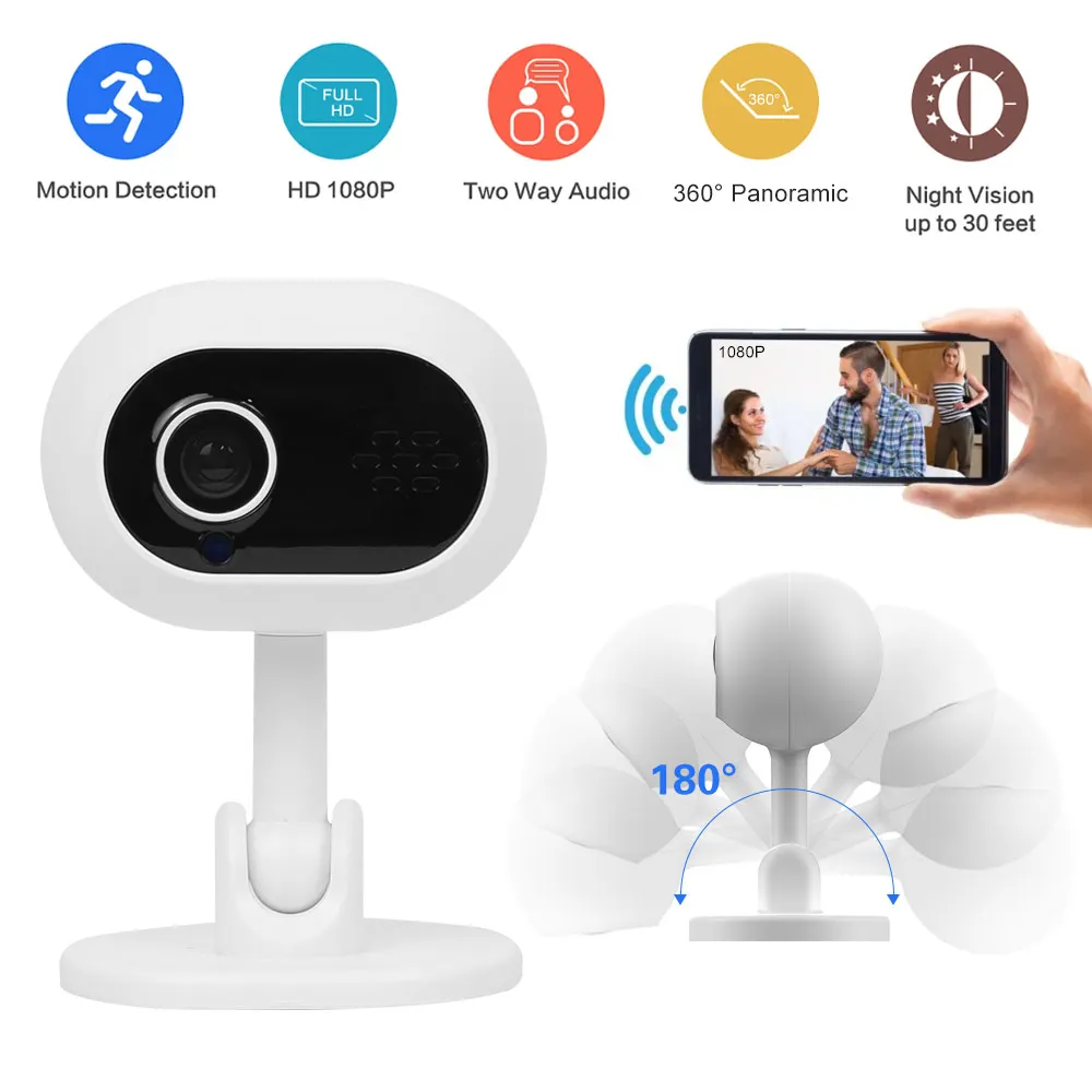 1080P WiFi Camera HD Mini Wireless Home Security Surveillance Small Motion Detect Mini Camcorder Video Recorder Camera Monitor tuya wifi ip camera 1080p baby monitor 360° ptz motion detect 2 way audio night vision onvif surveillance camera mini camcorders