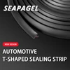 Universal Auto Sealing Strip Inclined T-Shaped Rubber Weatherproof Edge Trim Car Door Trunk Lid Gap Seal Sound Insulation Strip 5