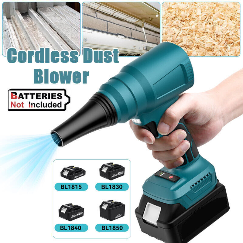 Cordless Air Blower Turbo Jet For Makita 18V Battery 300M/S Wind Speed Handheld Portable Electric Leaf Blower Dust Blowing Tool