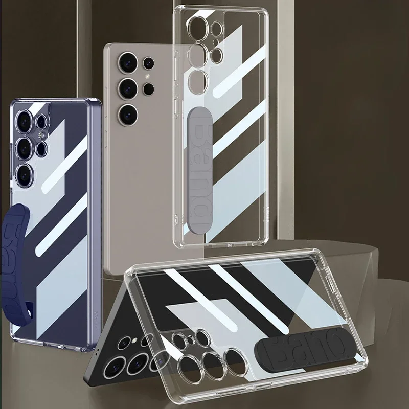 Durable Silicone Wrist Strap Shockproof Phone Case with Hard Shell