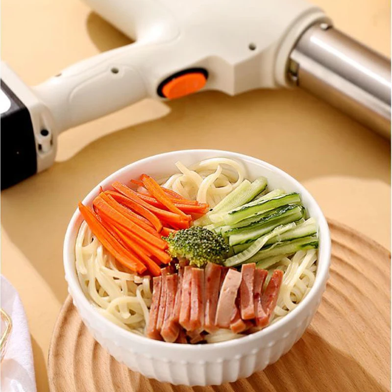 Máquina Eléctrica inalámbrica para hacer Pasta, utensilio de cocina,  desmontable, fácil de limpiar, 5 Formas - AliExpress