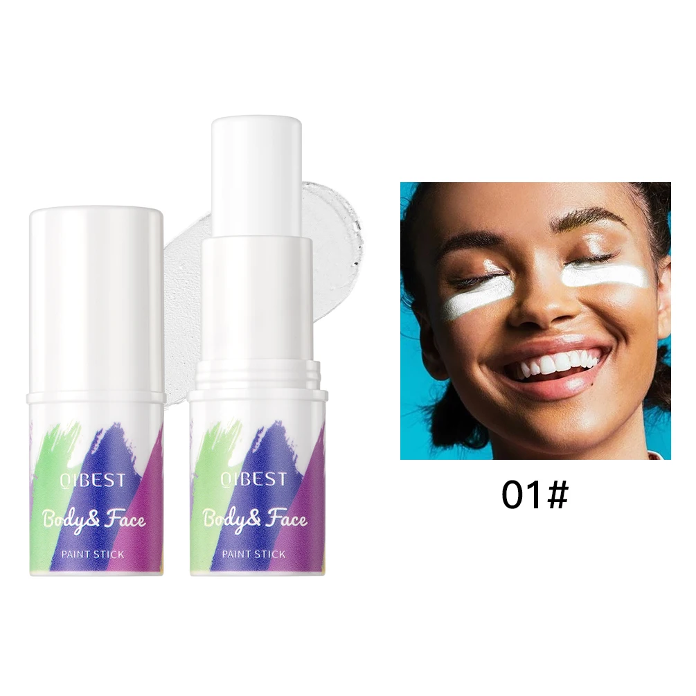 Colorful Body Paint Stick Face Body Oil Painting Paint Pigment Flash Tattoo Painting with Brush Art Halloween Cosplay Party