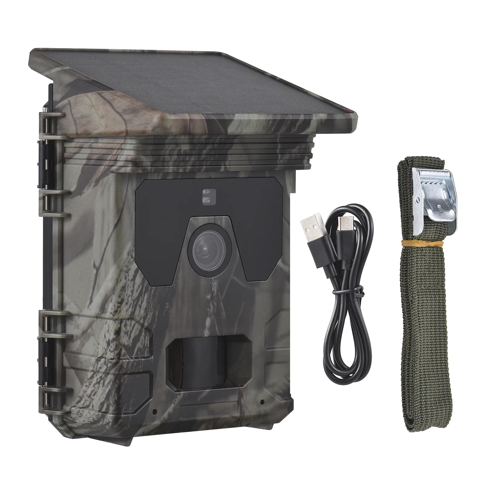 Solar Powered Night Vision Trail Camera 50MP 4K Hunting Cameras 0.3s Trigger Time Trail Camera for Wildlife Monitoring Hunting 2