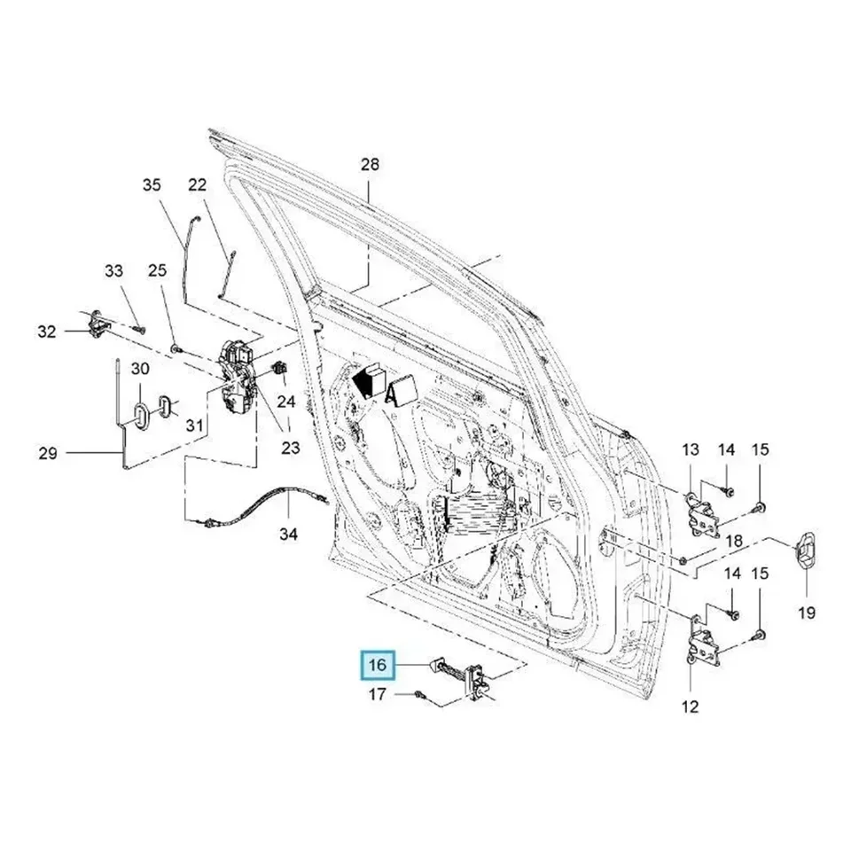 R/L FRONT DOOR CHECK STRAP LINK STOP FITS FOR 13270665 Vauxhall Opel