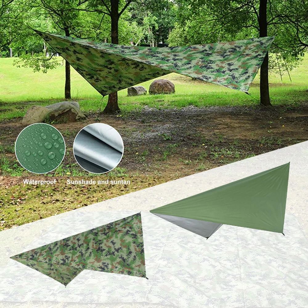 Outdoor Camping Tent Shade Hammock Rain Fly UV Garden Awning Canopy Sunshade Waterproof Tarp Tent Ultralight 230x140cm