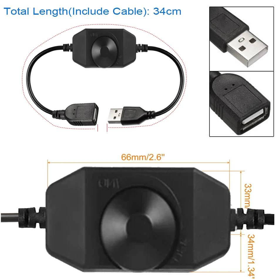 Touch Knob Button Switch Dimmer Brightness Adjust for 3528 5050 5630 COB LED Strip Light DC 12V 24V USB 5V Stepless Dimming
