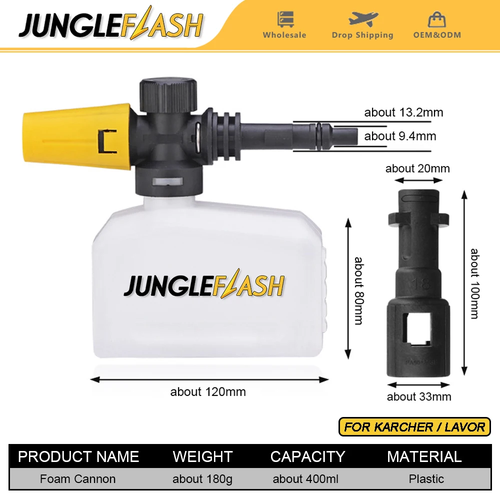 Jungleflash Snow Foam Lance For Karcher K1 K2 K3 K4 K5 K6 K7 High