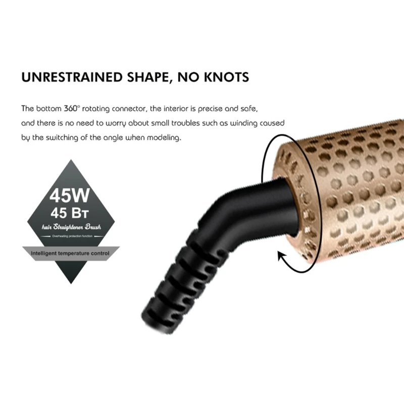 Hair Straightener Hair Straightening Brush Styling Comb with 5 Temp Settings Dropshipping 4