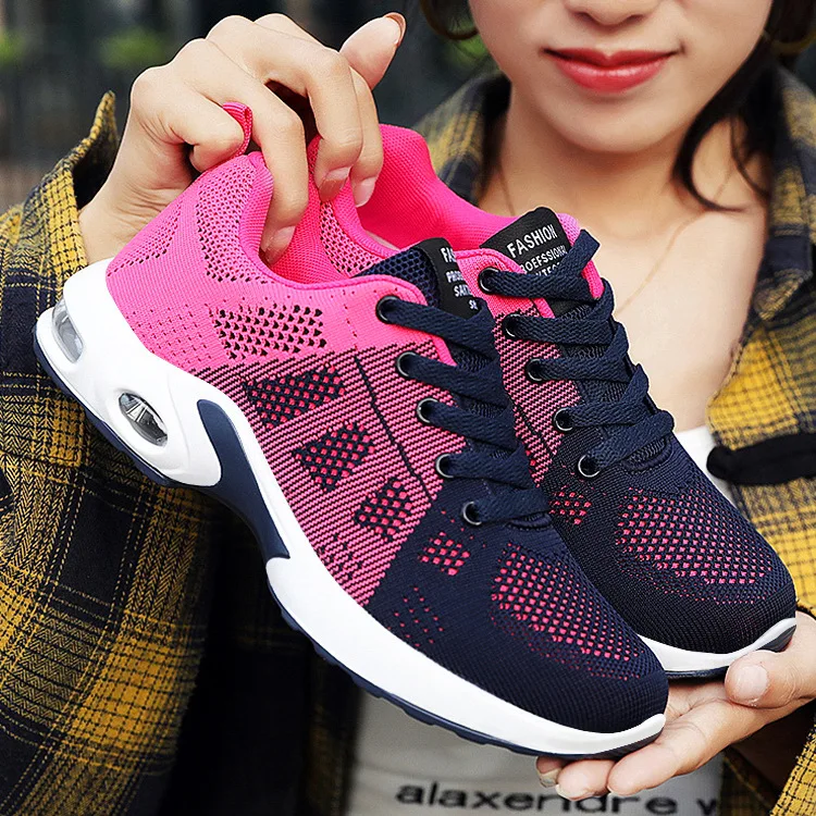 New large size running shoes cushioned cushioning breathable mesh casual sports shoes mother pregnant women driving work shoes
