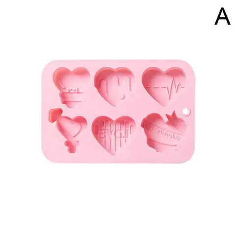 Slots DIY Silicone Cake Mold Love Heart Shaped Silicone Molds Fondant Cake Chocolate Mold For Kitchen Accessories Mold