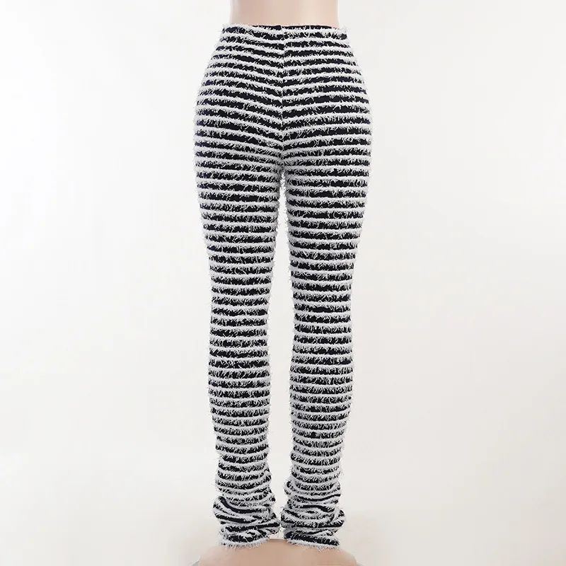 Y2k Striped Knitted Pants
