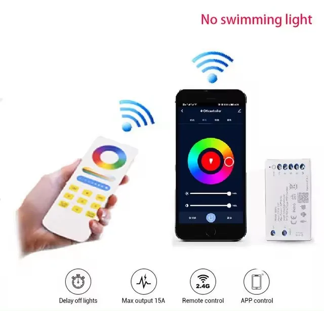 Luces LED para piscina con wifi Tuya, lámpara subacuática RGB para piscina de 18 W, 25 W, 35 W y 12 V, con relleno de resina IP68, proyector LED de color RGB para piscina