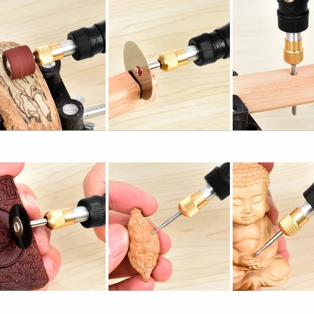 12V Mini  Drill Electric Carving Pen Variable Speed   Drill Rotary Tools Kit Engraver Pen for Grinding Polishing 5