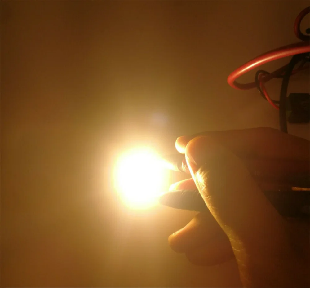 10 PEZZI DIODI LED 5mm Effetto Intermittente Rosso CABLATI 12V - Foto 7