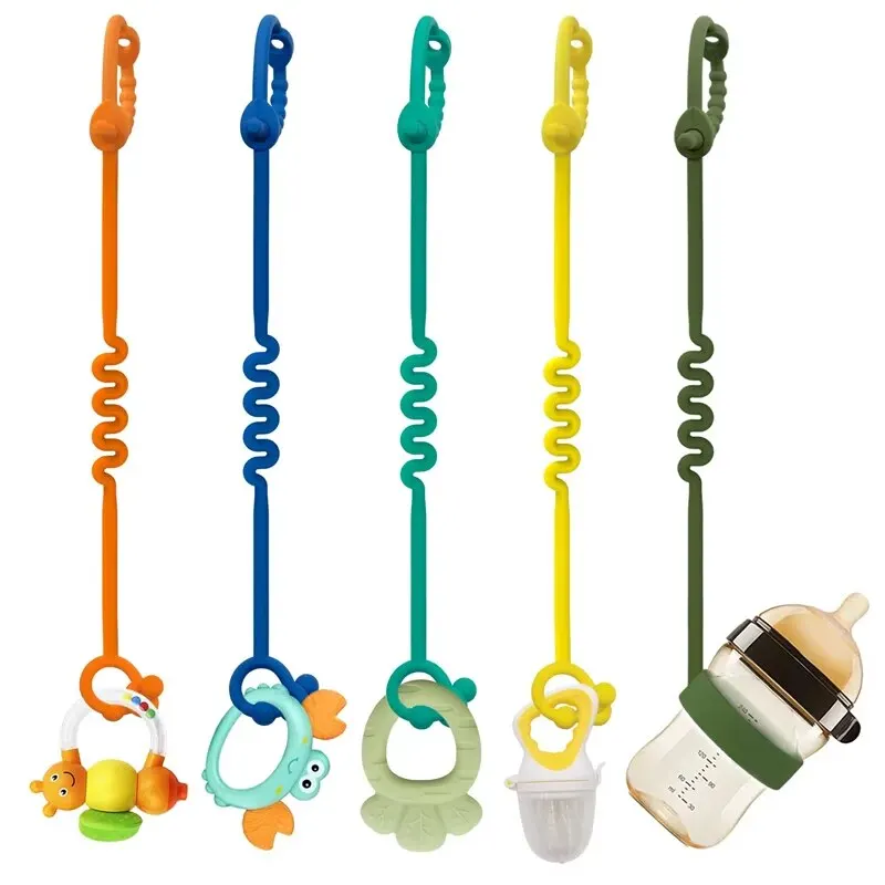 Baby Pacifier Chain Clips Adjustable Silicone Baby Toy Safety Sling Multi-color Pacifier Chain Fall Prevention
