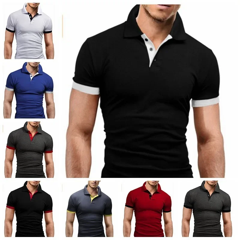 

New summer T-shirt men's short-sleeved shirt popular fashion polo shirt.