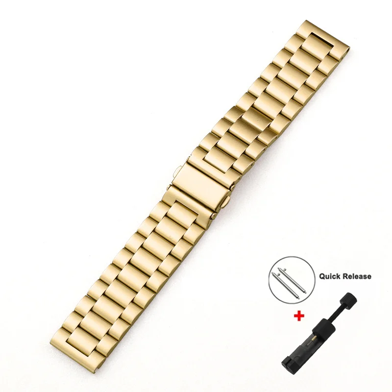 Stainless Steel Watchband Bracelet - 20mm/22mm Strap