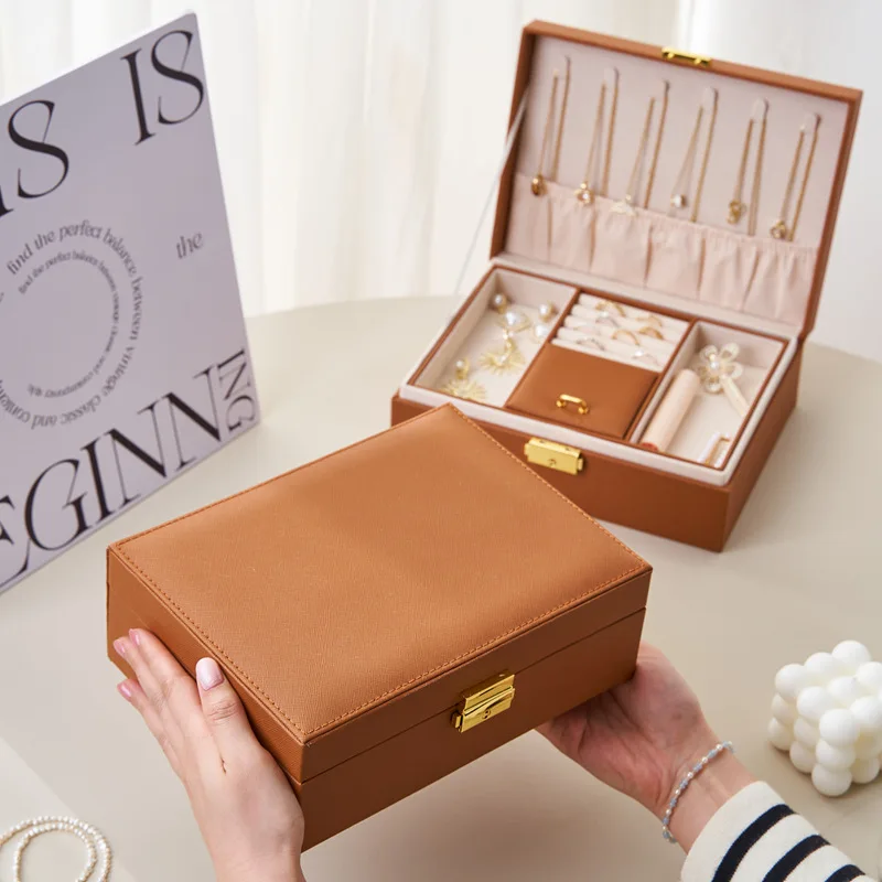Mirad style jewelry box, large capacity storage box, multifunctional sorting and storage jewelry box - Image 2