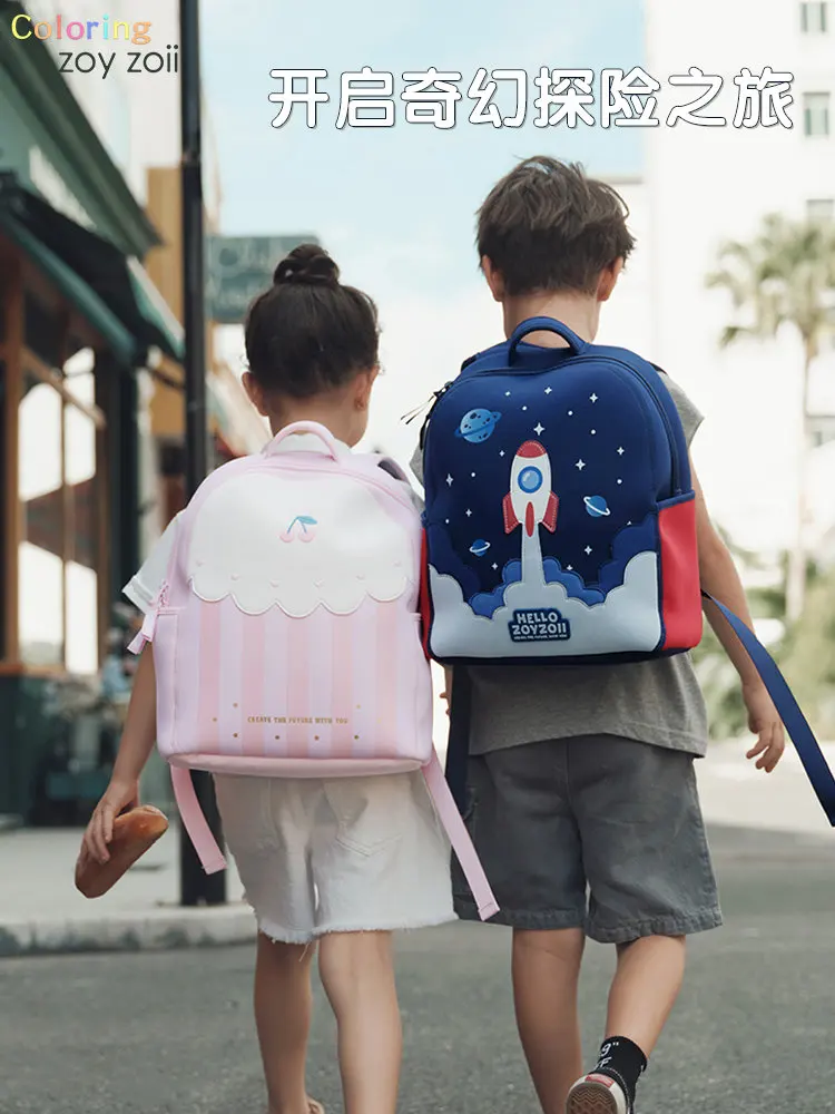 OREZI White Swans & Pink Feathers Kids Backpack - Toddler School Bag, Lightweight, 10x6x12 Inches - View #8