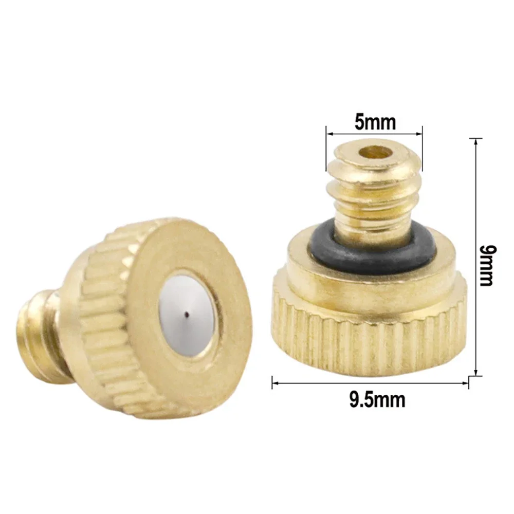 Spray Nozzle 10PCS Atomizing Nozzle 3/16" Fog Spray Cooling Water System Accessories Garden Nebulizer Misting Sprayer 0.1/0.2/0.3/0.4/0.5mm