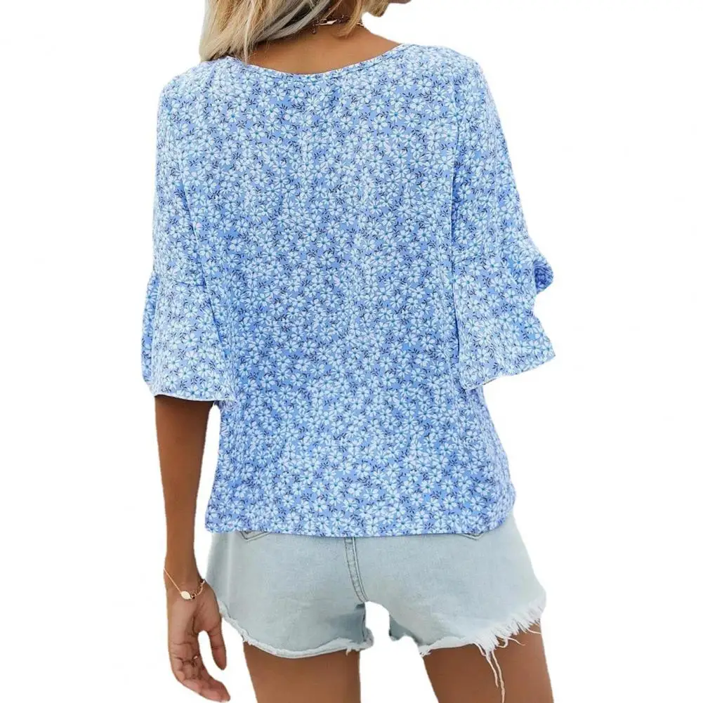 

Chic Chiffon Tops 3D Cutting Lightweight Casual Top Casual Simple Women Pullover Chiffon Tops