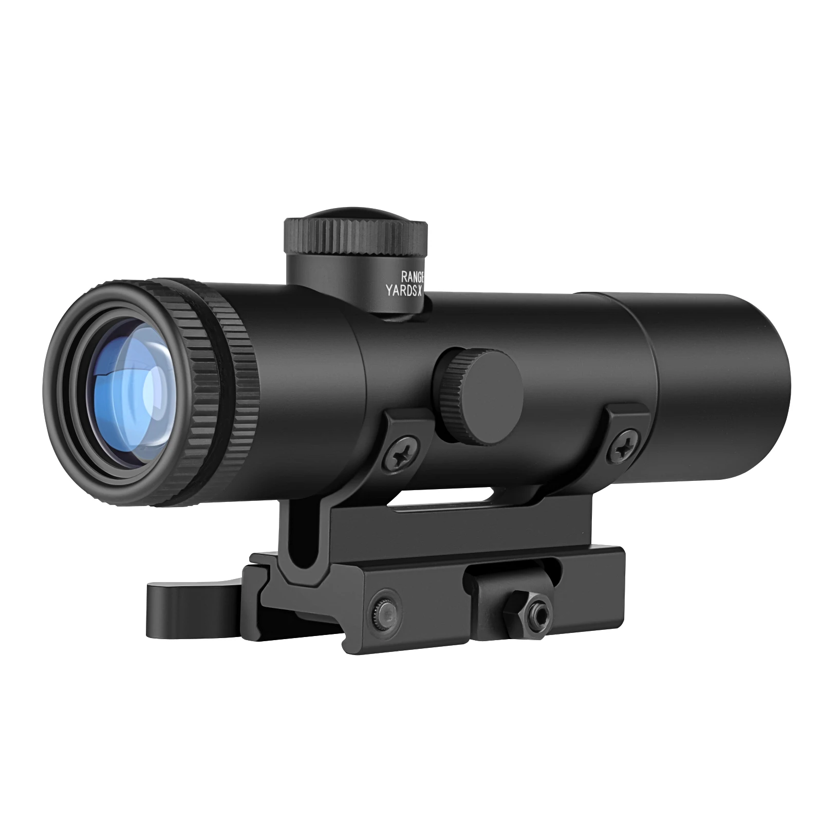 SPINA OPTICS 4X20 Sight QD Base Mount Tactical Rifle 4X Scope With BDC Turret Mil-Dot Reticle AR CBQ