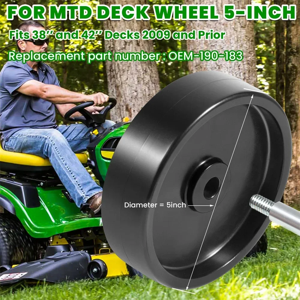OEM-190-183 Deck Wheel Kit for LAWN TRACTOR, MTD, Yard Man, Yard Machines, Troy-Bilt Lawn Mower Replacement Parts & Accessories