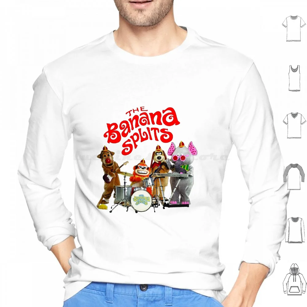 La Banana Divide Le Felpe Con Cappuccio Dei Cartoni Animati Manica Lunga Banana Divide Retro La Banana Divide Vintage Cartoon Funny Hanna