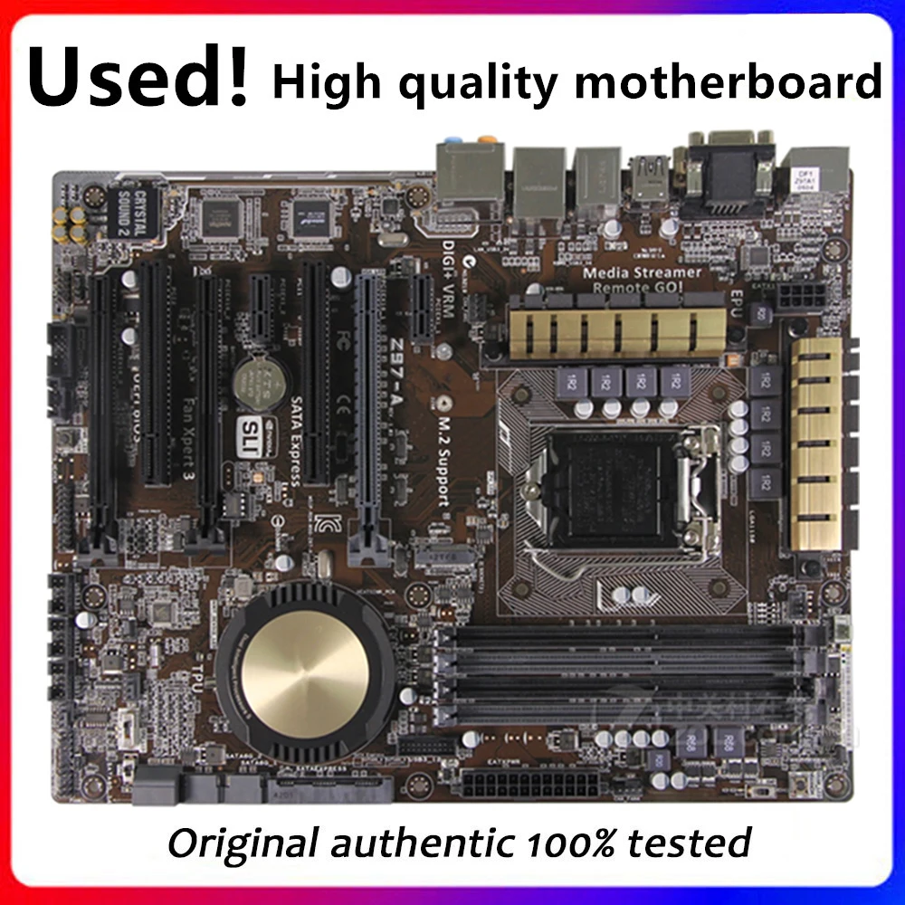 Per La Scheda Madre Desktop Z97-A Z97 Lga 1150 Per Core I7 I5 I3 Ddr3 Sata3 Usb3.0 Scheda Madre Usata Originale