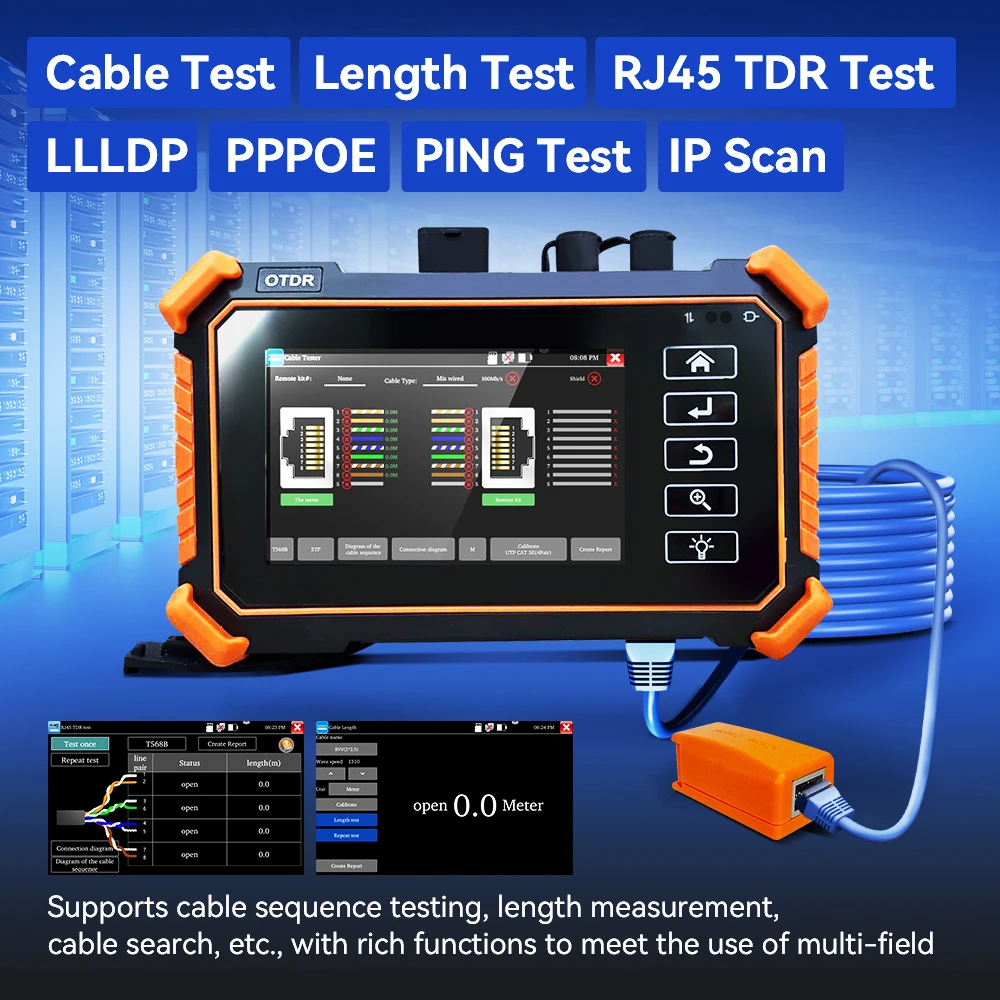 NOYAFA NF-983(MOT-31) Multi-function OTDR Optical Fiber + Network Cable Testing IP Scan Port Flashing and Other Network Tests.